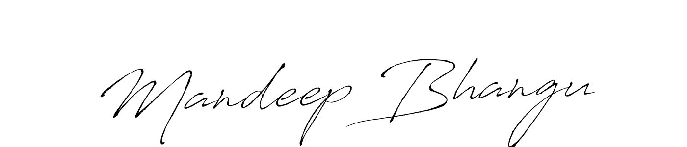 Create a beautiful signature design for name Mandeep Bhangu. With this signature (Antro_Vectra) fonts, you can make a handwritten signature for free. Mandeep Bhangu signature style 6 images and pictures png