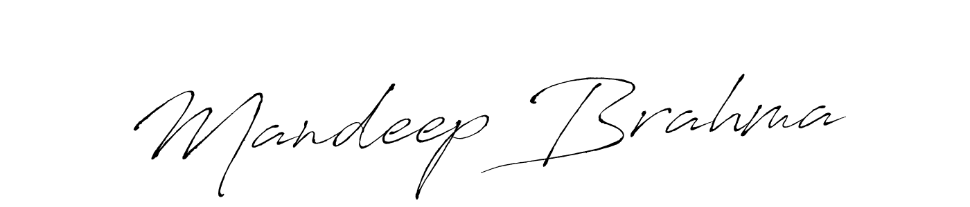 Create a beautiful signature design for name Mandeep Brahma. With this signature (Antro_Vectra) fonts, you can make a handwritten signature for free. Mandeep Brahma signature style 6 images and pictures png