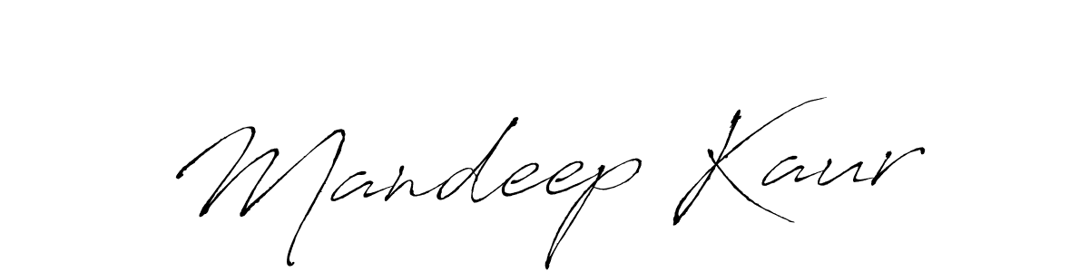 How to make Mandeep Kaur name signature. Use Antro_Vectra style for creating short signs online. This is the latest handwritten sign. Mandeep Kaur signature style 6 images and pictures png