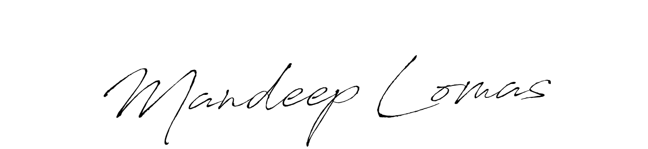 Create a beautiful signature design for name Mandeep Lomas. With this signature (Antro_Vectra) fonts, you can make a handwritten signature for free. Mandeep Lomas signature style 6 images and pictures png