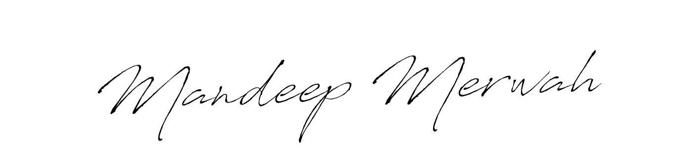How to make Mandeep Merwah signature? Antro_Vectra is a professional autograph style. Create handwritten signature for Mandeep Merwah name. Mandeep Merwah signature style 6 images and pictures png