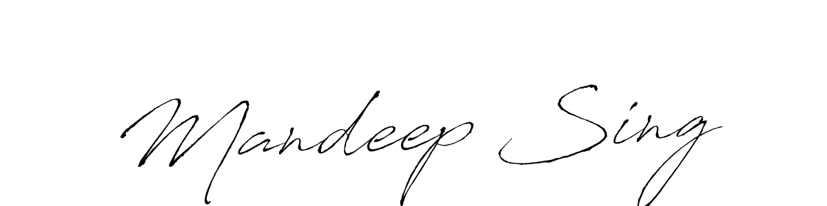 How to make Mandeep Sing signature? Antro_Vectra is a professional autograph style. Create handwritten signature for Mandeep Sing name. Mandeep Sing signature style 6 images and pictures png