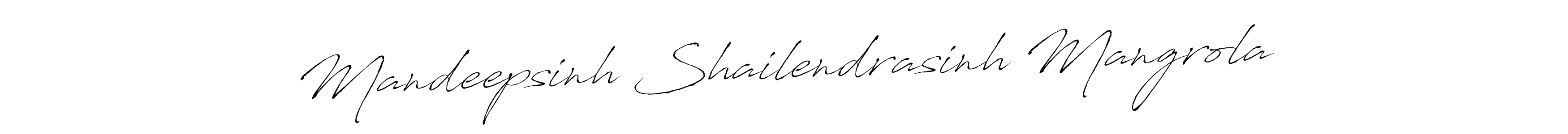 Make a beautiful signature design for name Mandeepsinh Shailendrasinh Mangrola. With this signature (Antro_Vectra) style, you can create a handwritten signature for free. Mandeepsinh Shailendrasinh Mangrola signature style 6 images and pictures png