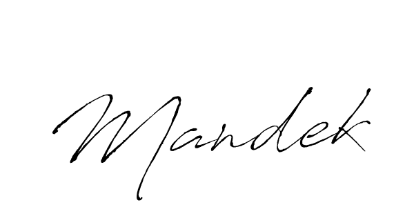 Design your own signature with our free online signature maker. With this signature software, you can create a handwritten (Antro_Vectra) signature for name Mandek. Mandek signature style 6 images and pictures png