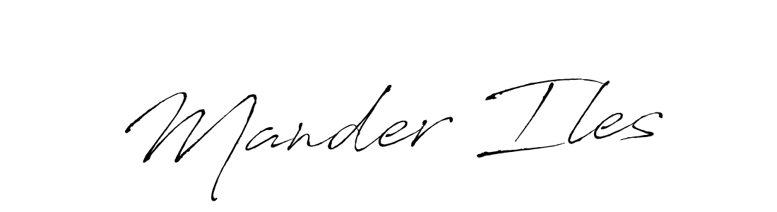 Make a beautiful signature design for name Mander Iles. With this signature (Antro_Vectra) style, you can create a handwritten signature for free. Mander Iles signature style 6 images and pictures png