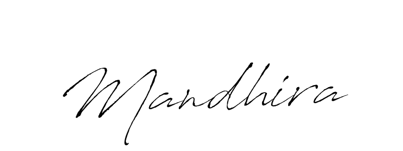 How to make Mandhira signature? Antro_Vectra is a professional autograph style. Create handwritten signature for Mandhira name. Mandhira signature style 6 images and pictures png