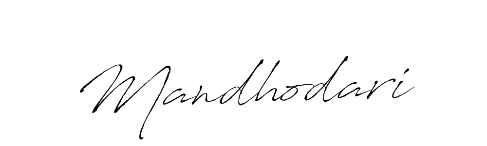 Create a beautiful signature design for name Mandhodari. With this signature (Antro_Vectra) fonts, you can make a handwritten signature for free. Mandhodari signature style 6 images and pictures png