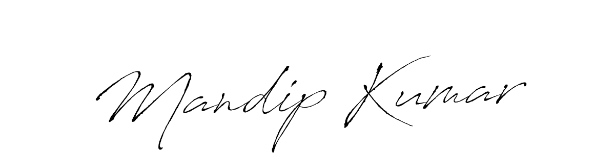 Make a beautiful signature design for name Mandip Kumar. With this signature (Antro_Vectra) style, you can create a handwritten signature for free. Mandip Kumar signature style 6 images and pictures png