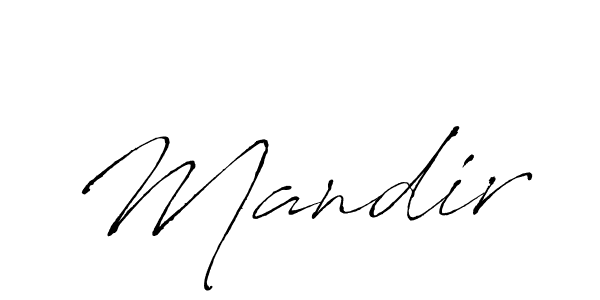Mandir stylish signature style. Best Handwritten Sign (Antro_Vectra) for my name. Handwritten Signature Collection Ideas for my name Mandir. Mandir signature style 6 images and pictures png