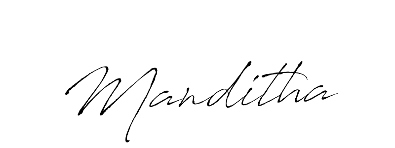 Make a beautiful signature design for name Manditha. With this signature (Antro_Vectra) style, you can create a handwritten signature for free. Manditha signature style 6 images and pictures png