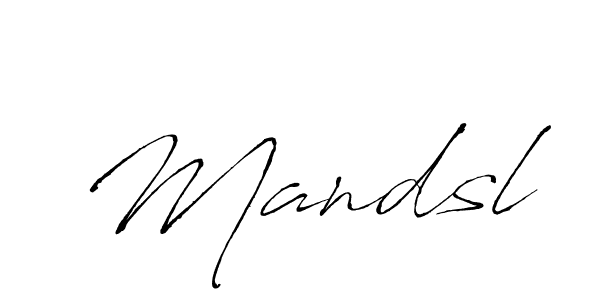 Use a signature maker to create a handwritten signature online. With this signature software, you can design (Antro_Vectra) your own signature for name Mandsl. Mandsl signature style 6 images and pictures png