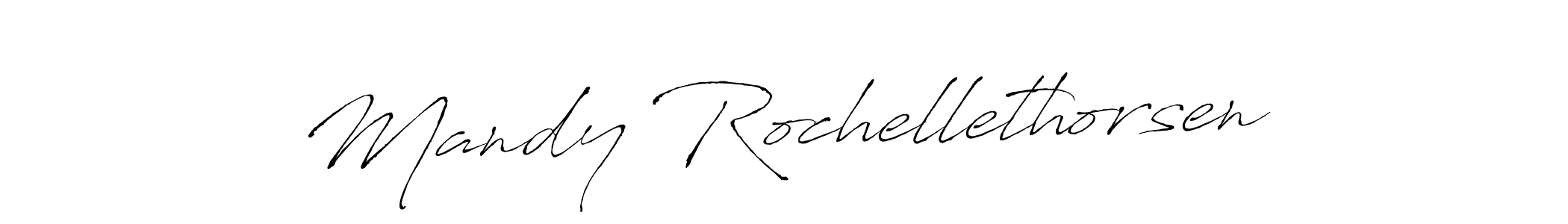 The best way (Antro_Vectra) to make a short signature is to pick only two or three words in your name. The name Mandy Rochellethorsen include a total of six letters. For converting this name. Mandy Rochellethorsen signature style 6 images and pictures png