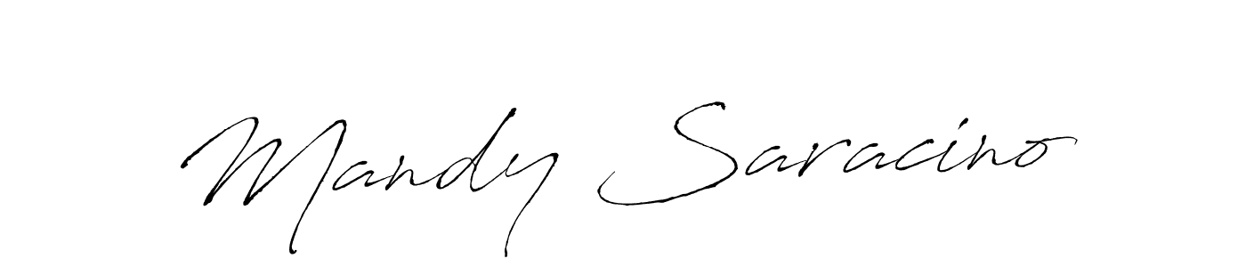 How to make Mandy Saracino name signature. Use Antro_Vectra style for creating short signs online. This is the latest handwritten sign. Mandy Saracino signature style 6 images and pictures png