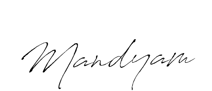 How to make Mandyam signature? Antro_Vectra is a professional autograph style. Create handwritten signature for Mandyam name. Mandyam signature style 6 images and pictures png