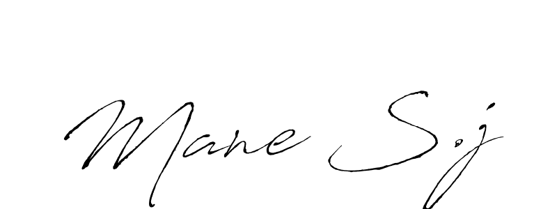 Design your own signature with our free online signature maker. With this signature software, you can create a handwritten (Antro_Vectra) signature for name Mane S.j. Mane S.j signature style 6 images and pictures png