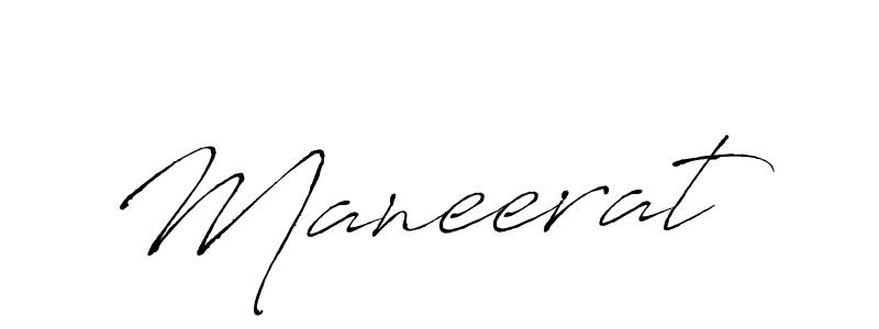 Design your own signature with our free online signature maker. With this signature software, you can create a handwritten (Antro_Vectra) signature for name Maneerat. Maneerat signature style 6 images and pictures png