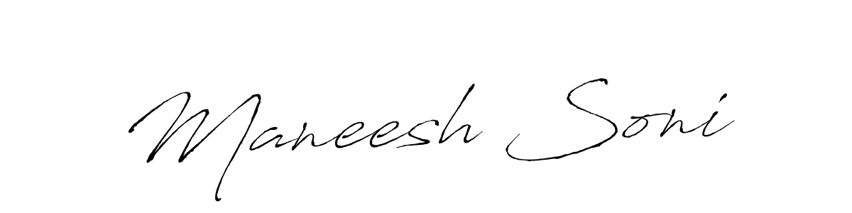 Also we have Maneesh Soni name is the best signature style. Create professional handwritten signature collection using Antro_Vectra autograph style. Maneesh Soni signature style 6 images and pictures png