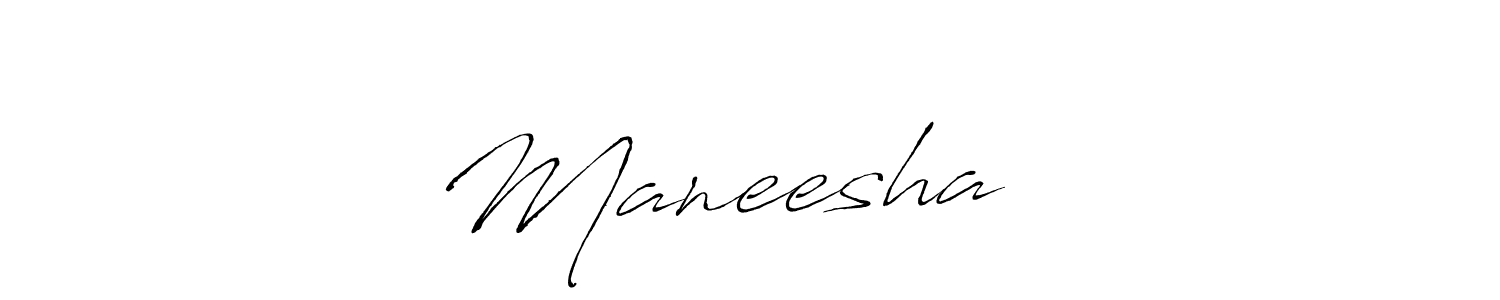 Make a beautiful signature design for name Maneesha ❤️. With this signature (Antro_Vectra) style, you can create a handwritten signature for free. Maneesha ❤️ signature style 6 images and pictures png