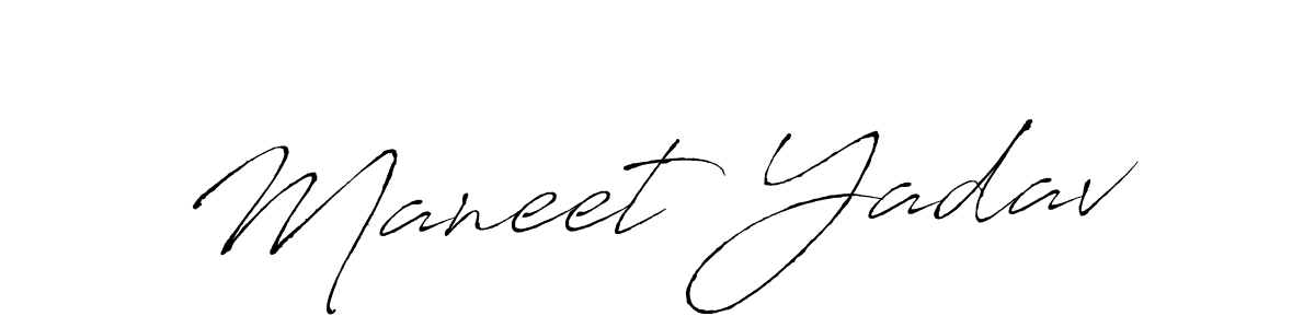 Also we have Maneet Yadav name is the best signature style. Create professional handwritten signature collection using Antro_Vectra autograph style. Maneet Yadav signature style 6 images and pictures png