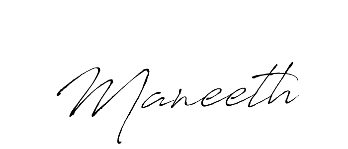 Maneeth stylish signature style. Best Handwritten Sign (Antro_Vectra) for my name. Handwritten Signature Collection Ideas for my name Maneeth. Maneeth signature style 6 images and pictures png