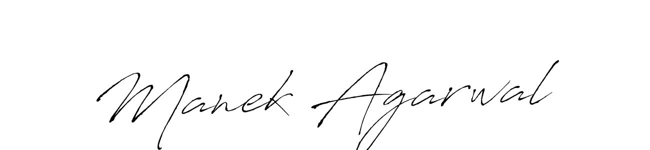 Create a beautiful signature design for name Manek Agarwal. With this signature (Antro_Vectra) fonts, you can make a handwritten signature for free. Manek Agarwal signature style 6 images and pictures png