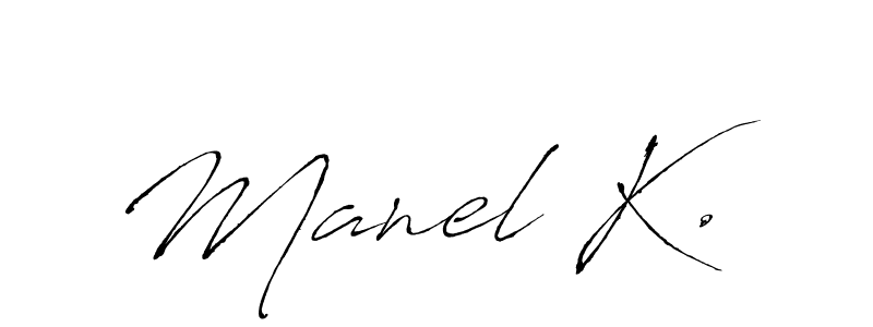 Design your own signature with our free online signature maker. With this signature software, you can create a handwritten (Antro_Vectra) signature for name Manel K.. Manel K. signature style 6 images and pictures png