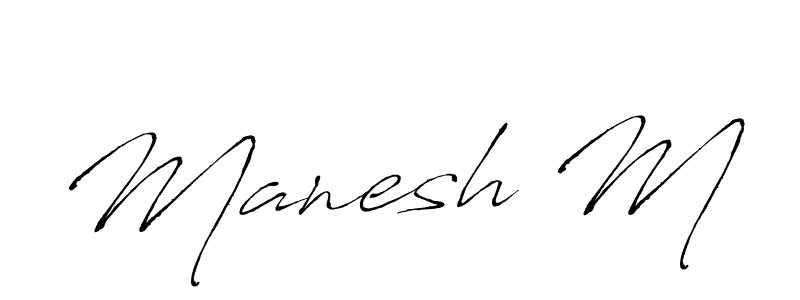 Manesh M stylish signature style. Best Handwritten Sign (Antro_Vectra) for my name. Handwritten Signature Collection Ideas for my name Manesh M. Manesh M signature style 6 images and pictures png