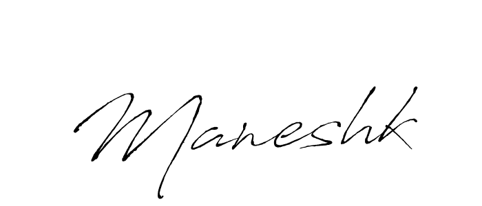 How to make Maneshk signature? Antro_Vectra is a professional autograph style. Create handwritten signature for Maneshk name. Maneshk signature style 6 images and pictures png