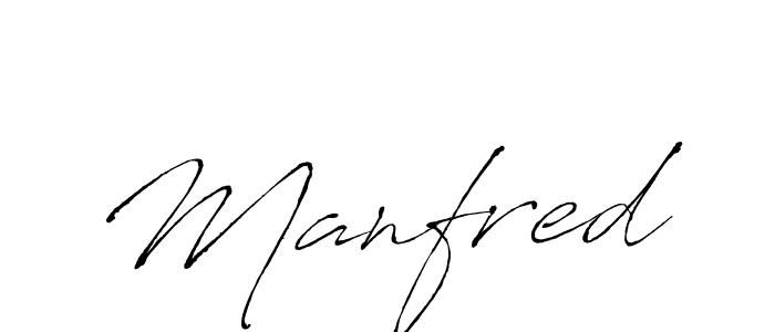 Use a signature maker to create a handwritten signature online. With this signature software, you can design (Antro_Vectra) your own signature for name Manfred. Manfred signature style 6 images and pictures png