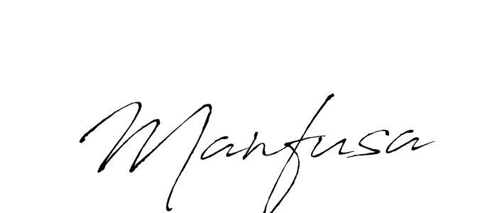 Design your own signature with our free online signature maker. With this signature software, you can create a handwritten (Antro_Vectra) signature for name Manfusa. Manfusa signature style 6 images and pictures png