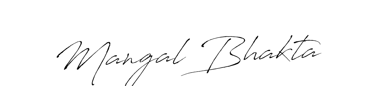 Make a beautiful signature design for name Mangal Bhakta. With this signature (Antro_Vectra) style, you can create a handwritten signature for free. Mangal Bhakta signature style 6 images and pictures png