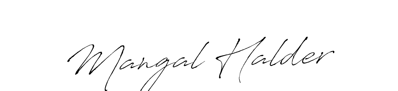 Create a beautiful signature design for name Mangal Halder. With this signature (Antro_Vectra) fonts, you can make a handwritten signature for free. Mangal Halder signature style 6 images and pictures png