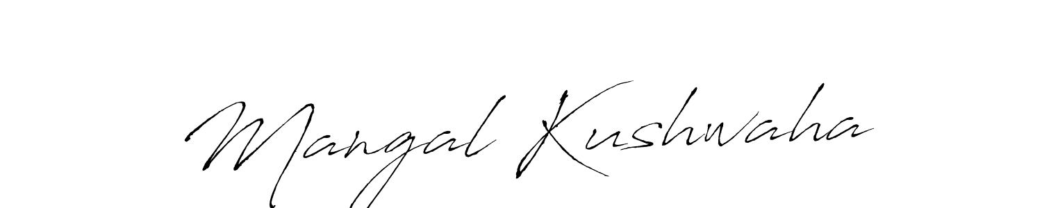 Create a beautiful signature design for name Mangal Kushwaha. With this signature (Antro_Vectra) fonts, you can make a handwritten signature for free. Mangal Kushwaha signature style 6 images and pictures png