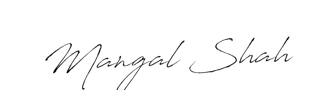 Mangal Shah stylish signature style. Best Handwritten Sign (Antro_Vectra) for my name. Handwritten Signature Collection Ideas for my name Mangal Shah. Mangal Shah signature style 6 images and pictures png