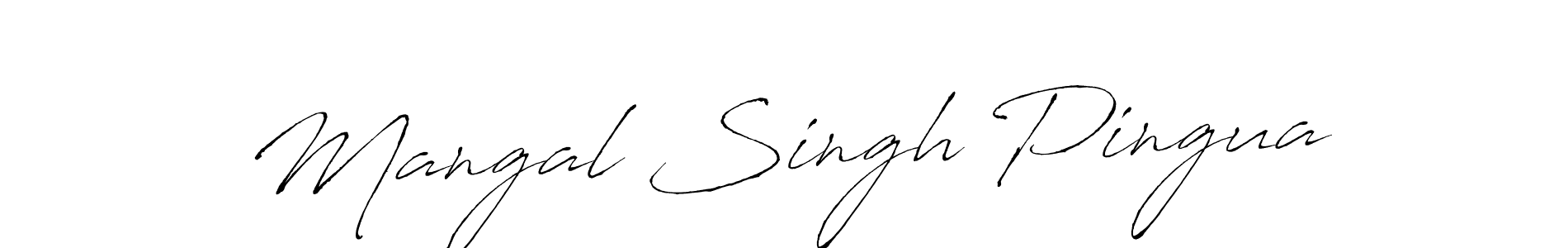 Mangal Singh Pingua stylish signature style. Best Handwritten Sign (Antro_Vectra) for my name. Handwritten Signature Collection Ideas for my name Mangal Singh Pingua. Mangal Singh Pingua signature style 6 images and pictures png