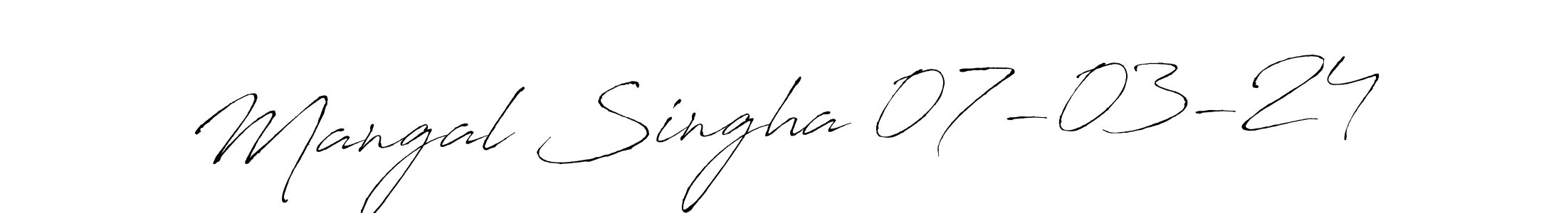 Make a short Mangal Singha 07-03-24 signature style. Manage your documents anywhere anytime using Antro_Vectra. Create and add eSignatures, submit forms, share and send files easily. Mangal Singha 07-03-24 signature style 6 images and pictures png