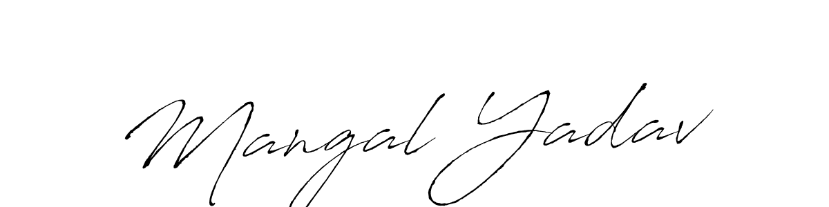 How to make Mangal Yadav name signature. Use Antro_Vectra style for creating short signs online. This is the latest handwritten sign. Mangal Yadav signature style 6 images and pictures png