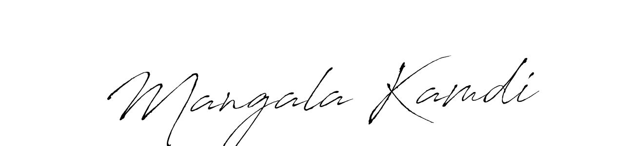 How to make Mangala Kamdi name signature. Use Antro_Vectra style for creating short signs online. This is the latest handwritten sign. Mangala Kamdi signature style 6 images and pictures png