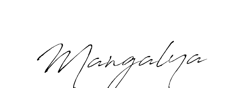 Use a signature maker to create a handwritten signature online. With this signature software, you can design (Antro_Vectra) your own signature for name Mangalya. Mangalya signature style 6 images and pictures png