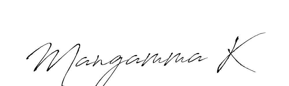 Create a beautiful signature design for name Mangamma K. With this signature (Antro_Vectra) fonts, you can make a handwritten signature for free. Mangamma K signature style 6 images and pictures png