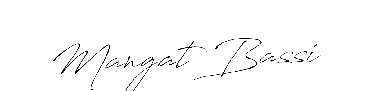 Create a beautiful signature design for name Mangat Bassi. With this signature (Antro_Vectra) fonts, you can make a handwritten signature for free. Mangat Bassi signature style 6 images and pictures png