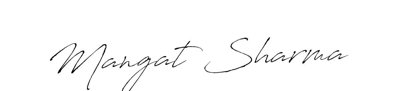Create a beautiful signature design for name Mangat Sharma. With this signature (Antro_Vectra) fonts, you can make a handwritten signature for free. Mangat Sharma signature style 6 images and pictures png