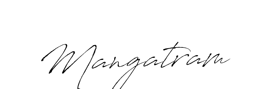 Design your own signature with our free online signature maker. With this signature software, you can create a handwritten (Antro_Vectra) signature for name Mangatram. Mangatram signature style 6 images and pictures png