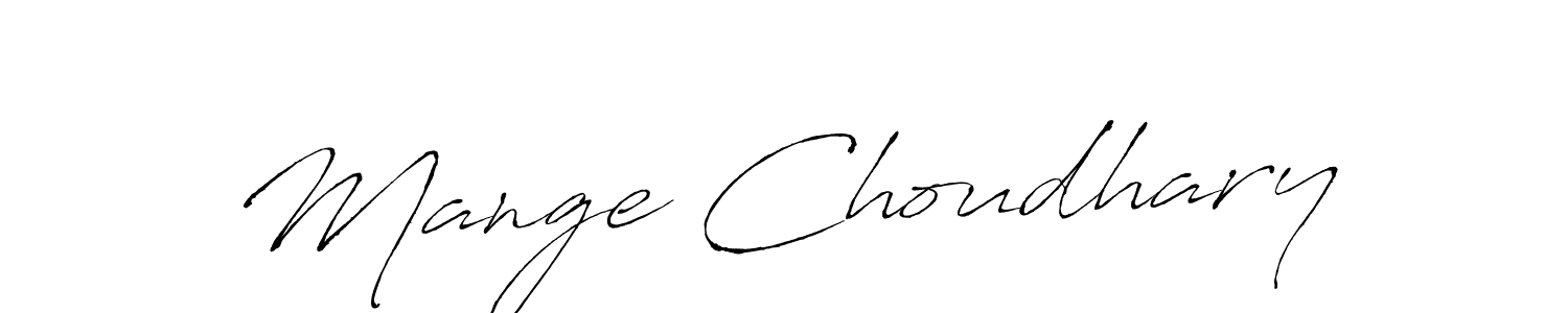 Mange Choudhary stylish signature style. Best Handwritten Sign (Antro_Vectra) for my name. Handwritten Signature Collection Ideas for my name Mange Choudhary. Mange Choudhary signature style 6 images and pictures png