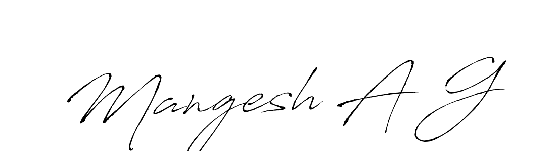 How to Draw Mangesh A G signature style? Antro_Vectra is a latest design signature styles for name Mangesh A G. Mangesh A G signature style 6 images and pictures png