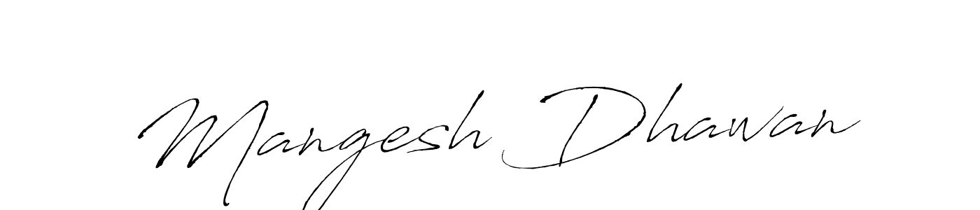 How to make Mangesh Dhawan name signature. Use Antro_Vectra style for creating short signs online. This is the latest handwritten sign. Mangesh Dhawan signature style 6 images and pictures png