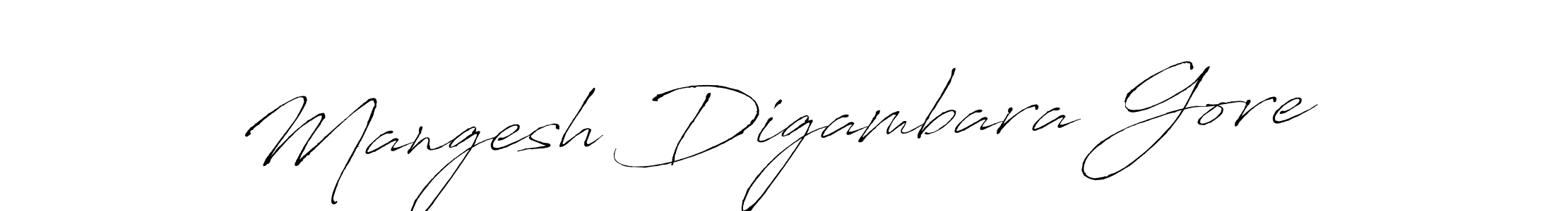 The best way (Antro_Vectra) to make a short signature is to pick only two or three words in your name. The name Mangesh Digambara Gore include a total of six letters. For converting this name. Mangesh Digambara Gore signature style 6 images and pictures png