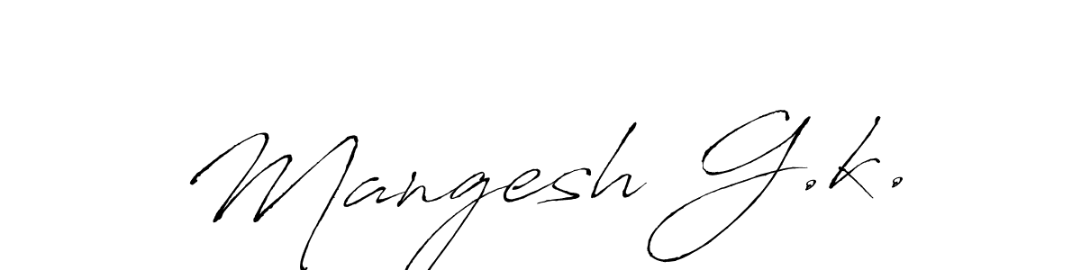 if you are searching for the best signature style for your name Mangesh G.k.. so please give up your signature search. here we have designed multiple signature styles  using Antro_Vectra. Mangesh G.k. signature style 6 images and pictures png