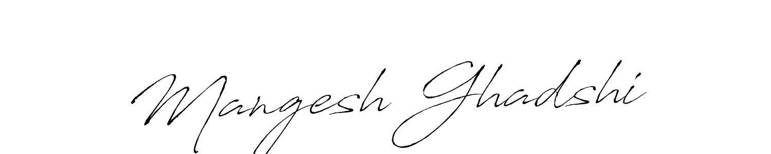 This is the best signature style for the Mangesh Ghadshi name. Also you like these signature font (Antro_Vectra). Mix name signature. Mangesh Ghadshi signature style 6 images and pictures png