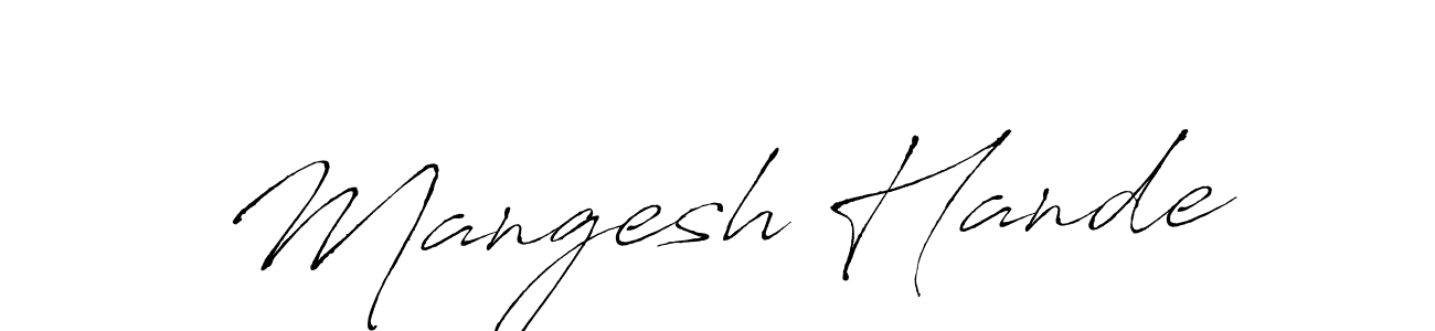Mangesh Hande stylish signature style. Best Handwritten Sign (Antro_Vectra) for my name. Handwritten Signature Collection Ideas for my name Mangesh Hande. Mangesh Hande signature style 6 images and pictures png